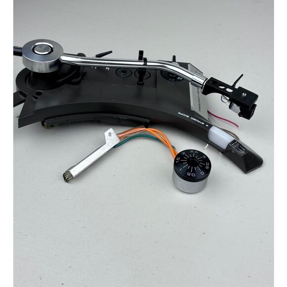 Technics SL-23 Turntable Tone Arm Assembly w/ Controls, Counterweight & Stylus - Picture 4 of 14